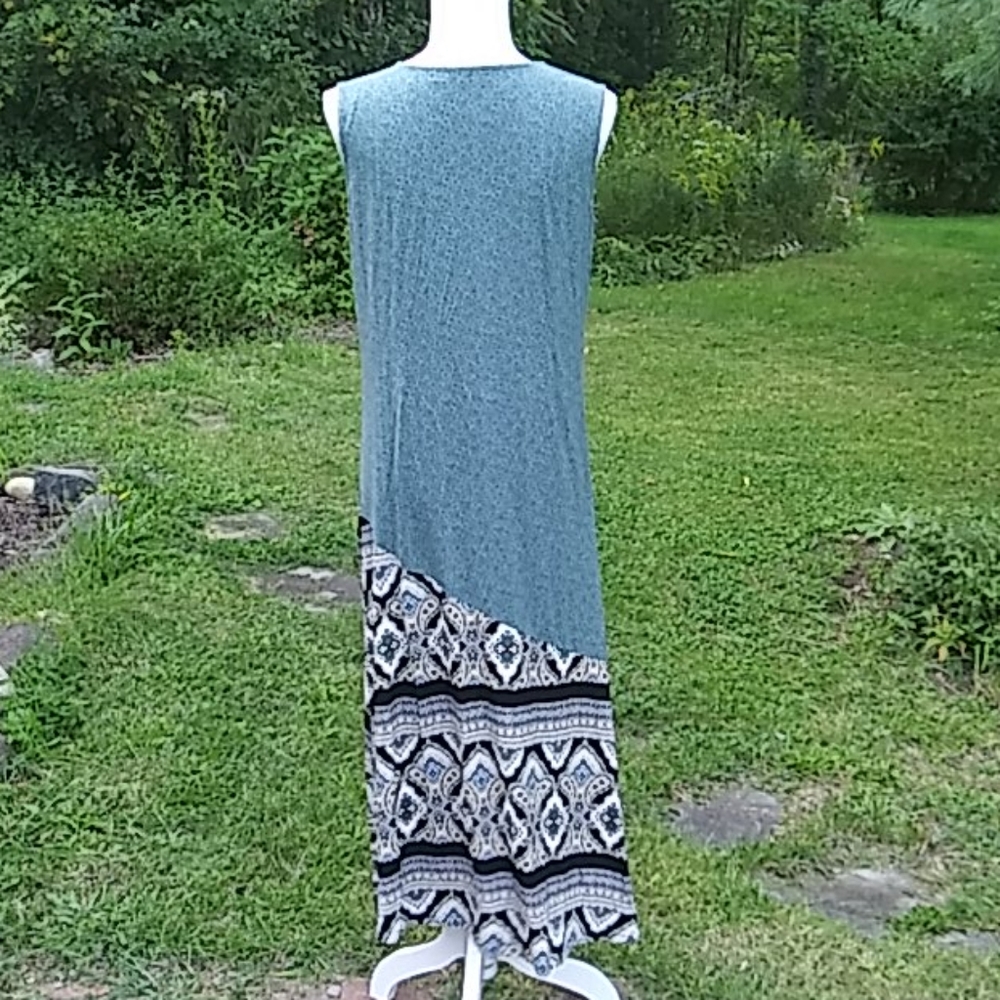 NEW Joan Rivers Mixed Pattern Maxi Dress - Picture 5 of 9